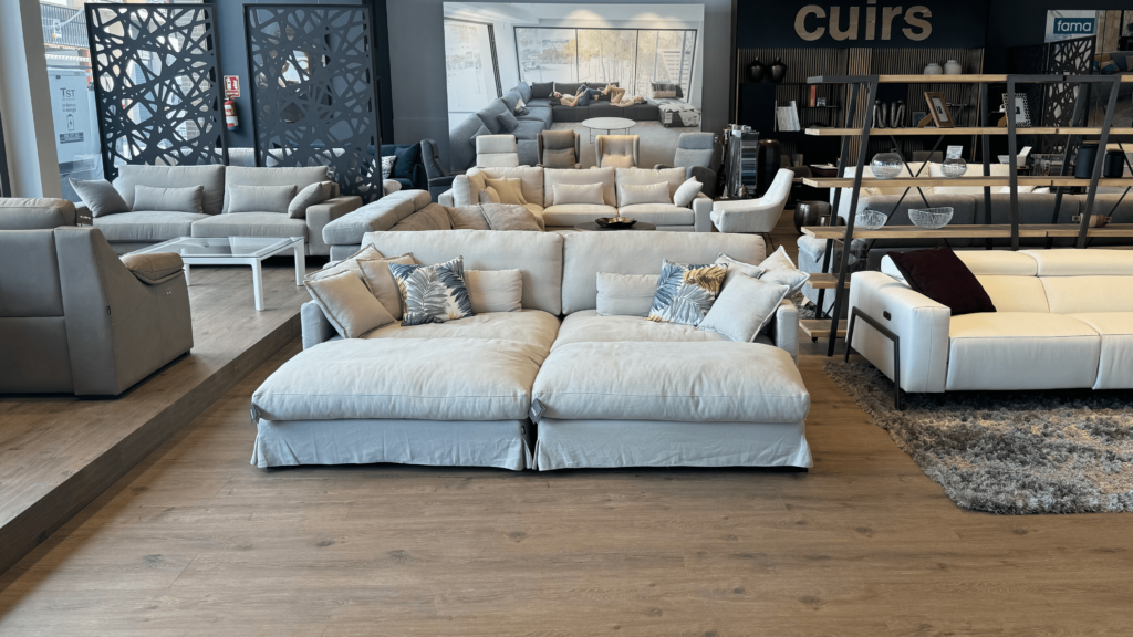 sofa de lino cuirs