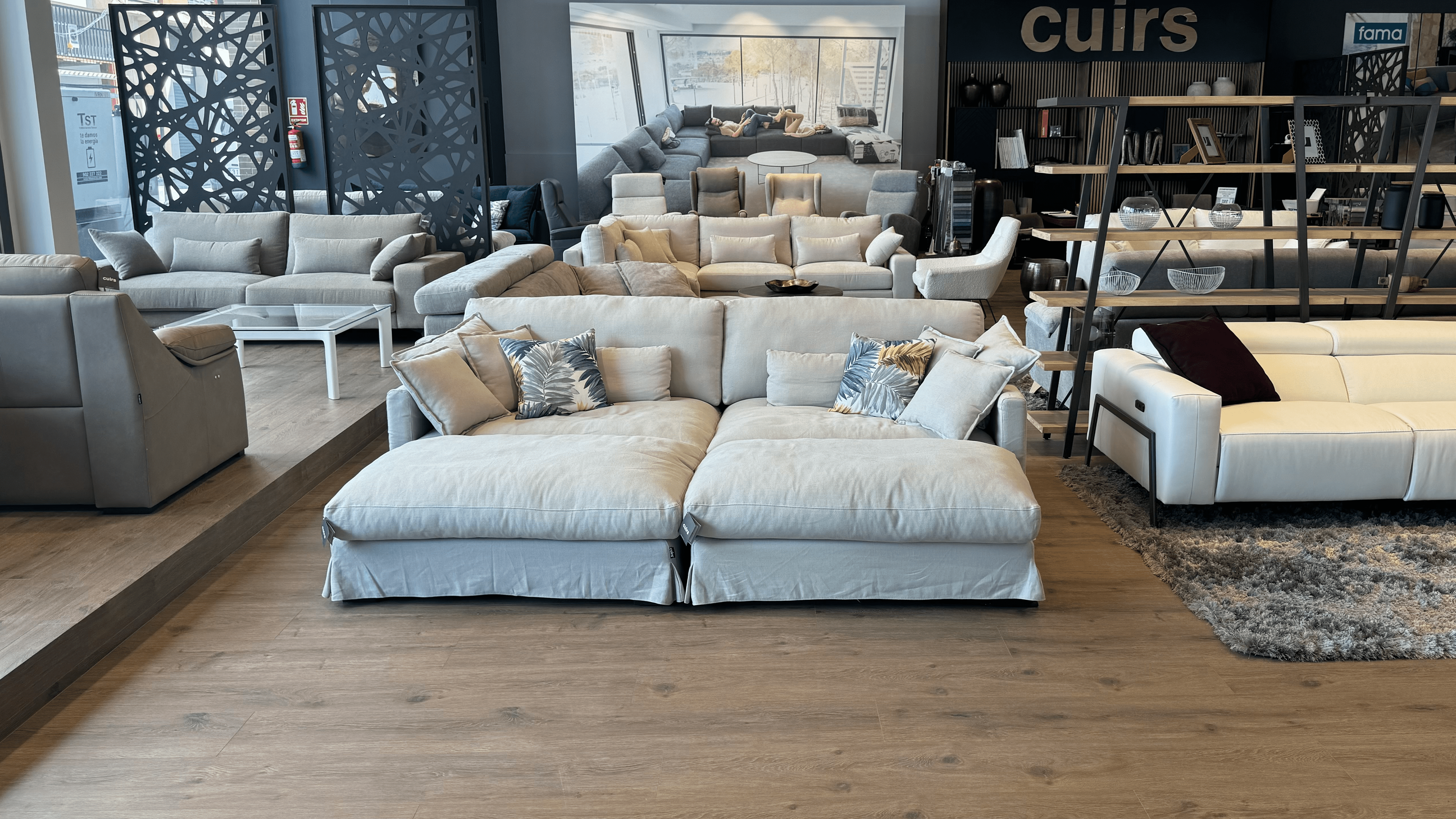 sofa de lino cuirs