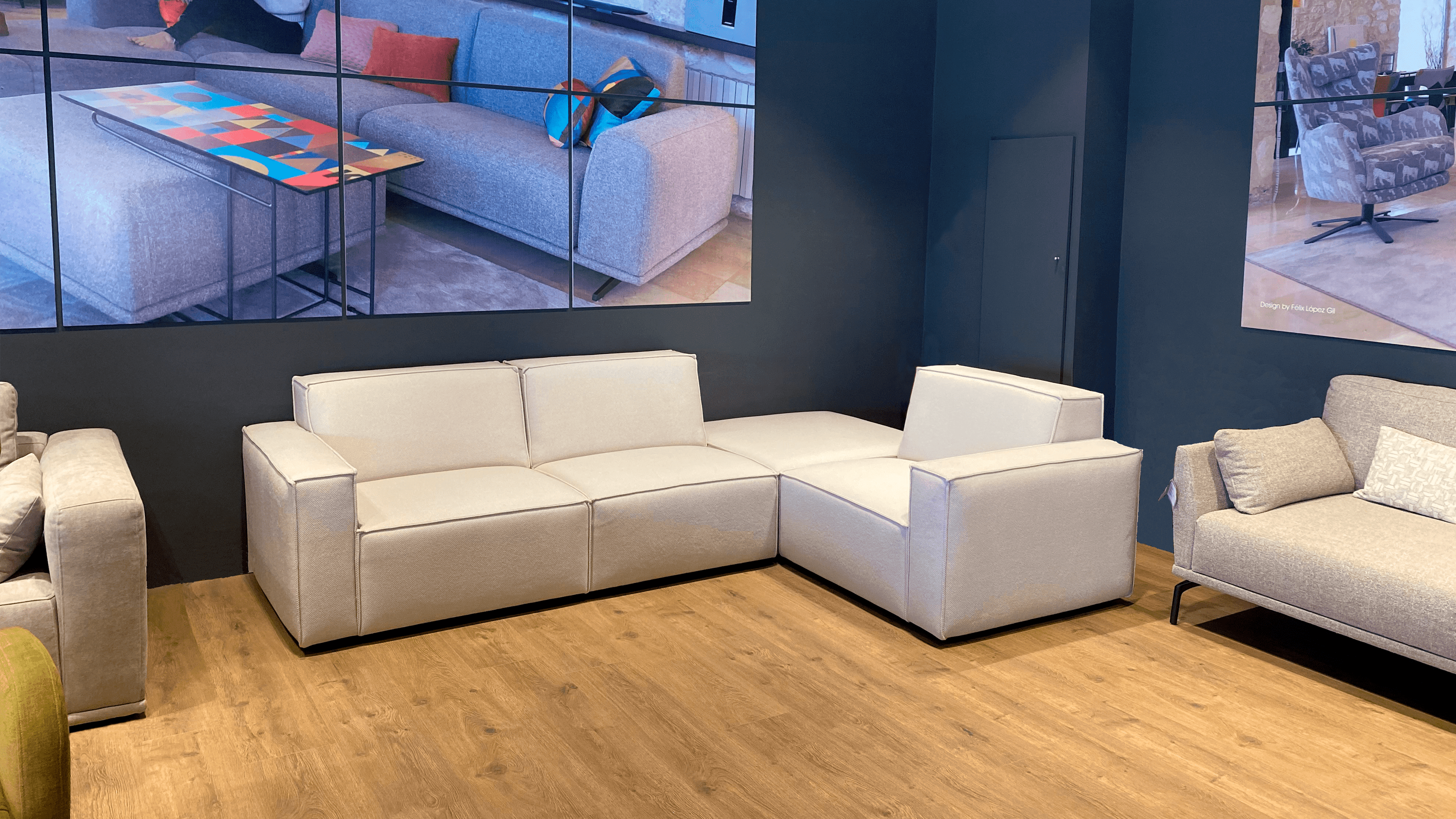 sofá modular color crudo