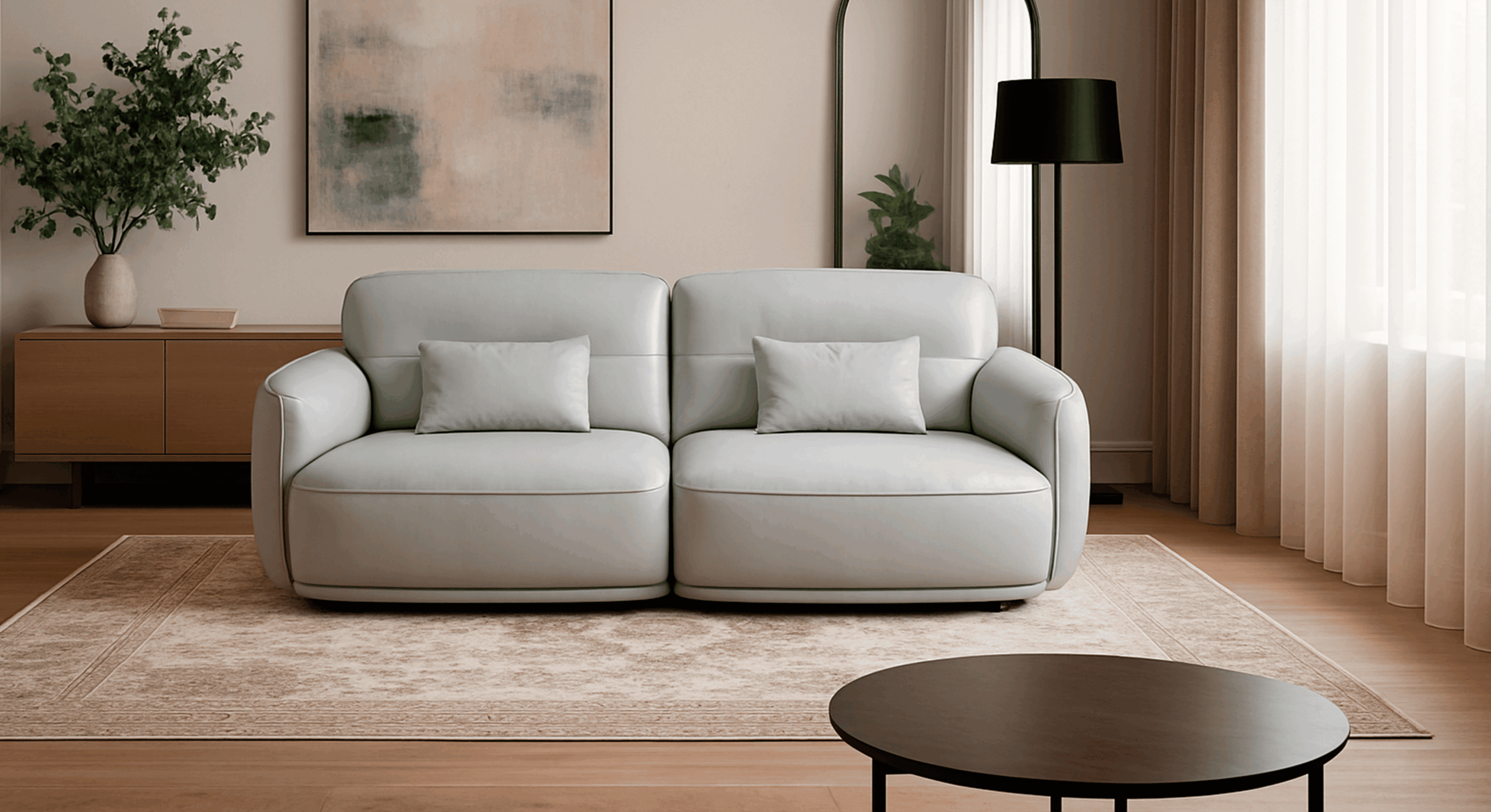 sofa de piel